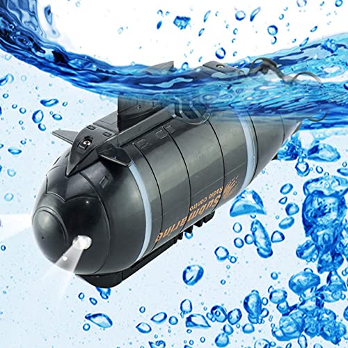 Mini RC Submarino Barco Radio Control Remoto Barco para piscinas y lagos Radio de alta velocidad Barco de carreras eléctrico para niños Adultos Niños Niñas (azul)