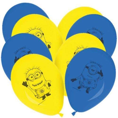 MINIONS 2086, Paquete de 8 Globos, Ideal para Fiestas y cumpleaños.