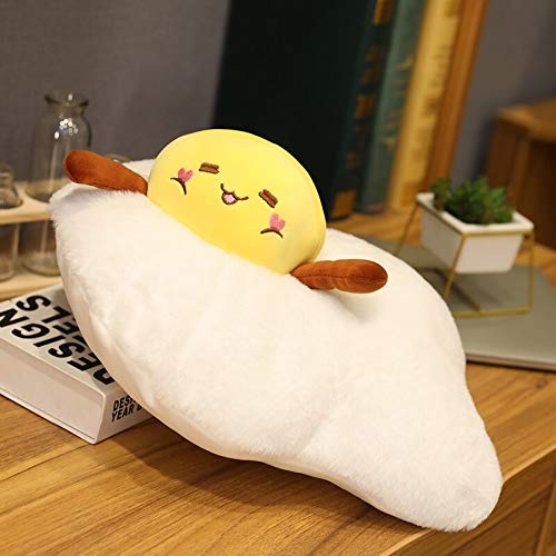 MKZHANG 28cm simulación Huevo Frito Juguete de Peluche bebé Juguete de Dibujos Animados Relleno Huevo escalfado Suave Siesta Almohada niños niña cumpleaños Regalo Divertido 4