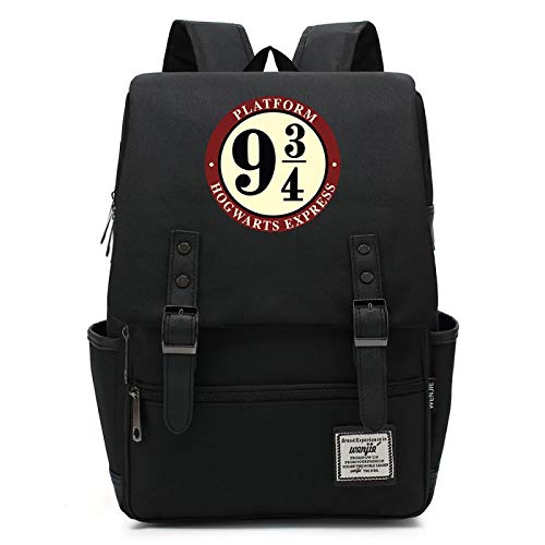 MMZ Harry Potter Mochila Unisex Adolescentes Niños Adultos Hogwarts Duffle Bag Escuela Senderismo Mochila informal 38x27x12.5cm (#10)