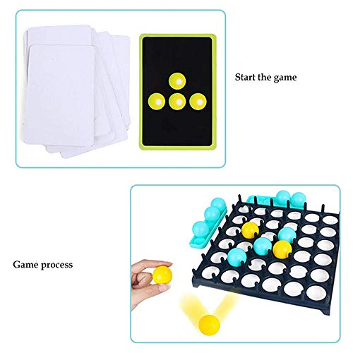 Mnrkaoic Bounce Off Party Game Connect 4, juguete de escritorio rebotador, kit de juego interactivo para niños