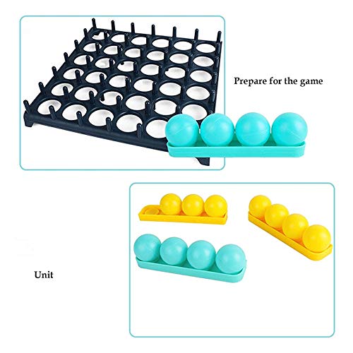 Mnrkaoic Bounce Off Party Game Connect 4, juguete de escritorio rebotador, kit de juego interactivo para niños