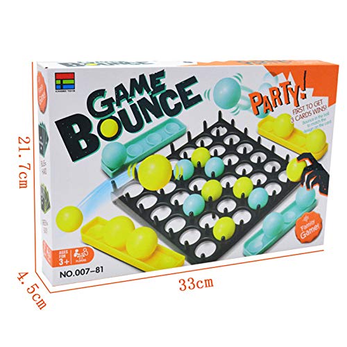 Mnrkaoic Bounce Off Party Game Connect 4, juguete de escritorio rebotador, kit de juego interactivo para niños