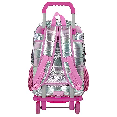 Mochila Enso Fancy Doble Compartimento con Carro, Rosa, 32x44x17 cm