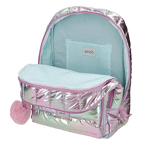 Mochila Enso Fancy Doble Compartimento con Carro, Rosa, 32x44x17 cm