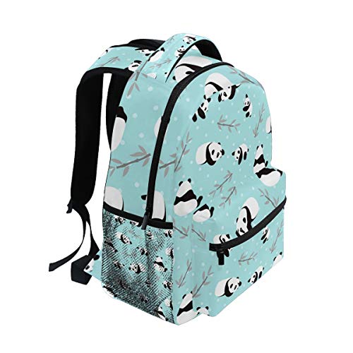 Mochila Escolar de Oso Azul Panda para Mochila de Viaje para niños niñas niños Bookbag