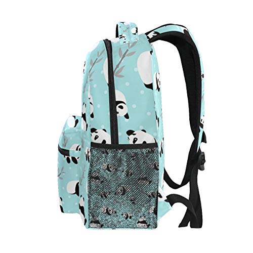 Mochila Escolar de Oso Azul Panda para Mochila de Viaje para niños niñas niños Bookbag