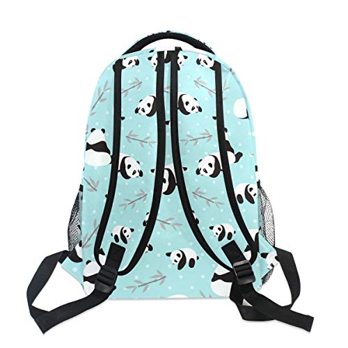 Mochila Escolar de Oso Azul Panda para Mochila de Viaje para niños niñas niños Bookbag