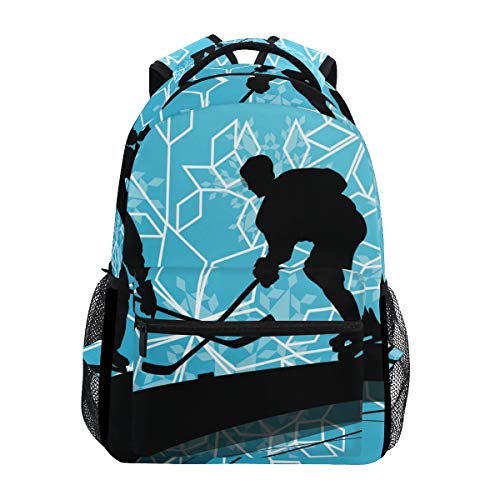 Mochila Escolar Deportiva para Jugadores de Hockey sobre Hielo para niños, niñas, niños, Bolsa de Viaje, Mochila