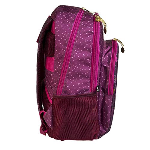 Mochila escolar doble Busquets Magical con espaldera acolchada y tres cremalleras