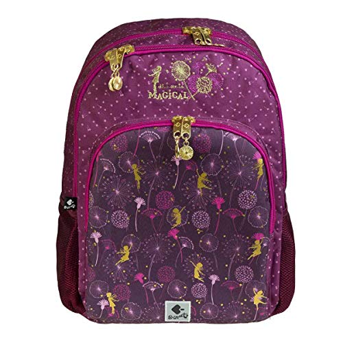 Mochila escolar doble Busquets Magical con espaldera acolchada y tres cremalleras