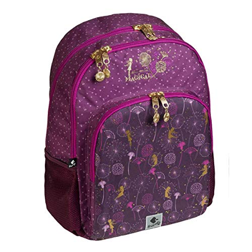 Mochila escolar doble Busquets Magical con espaldera acolchada y tres cremalleras