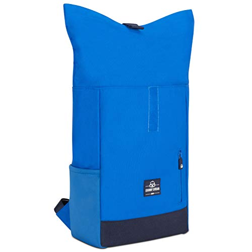 Mochila Infantil Niños y Niñas Azul- Johnny Urban Junior Bolso Aaron Hecho de Botellas Pet Recicladas, Mochila para Niños Escolares, Guardería y Colegio, Repelente al Agua y sin BPA