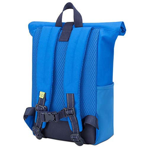 Mochila Infantil Niños y Niñas Azul- Johnny Urban Junior Bolso Aaron Hecho de Botellas Pet Recicladas, Mochila para Niños Escolares, Guardería y Colegio, Repelente al Agua y sin BPA