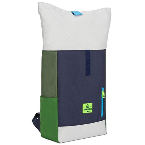 Mochila Infantil Niños y Niñas Verde - Johnny Urban Junior Bolso Aaron Hecho de Botellas Pet Recicladas, Mochila para Niños Escolares, Guardería y Colegio, Repelente al Agua y sin BPA