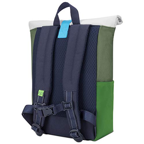 Mochila Infantil Niños y Niñas Verde - Johnny Urban Junior Bolso Aaron Hecho de Botellas Pet Recicladas, Mochila para Niños Escolares, Guardería y Colegio, Repelente al Agua y sin BPA