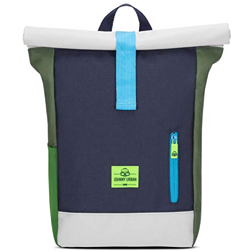 Mochila Infantil Niños y Niñas Verde - Johnny Urban Junior Bolso Aaron Hecho de Botellas Pet Recicladas, Mochila para Niños Escolares, Guardería y Colegio, Repelente al Agua y sin BPA