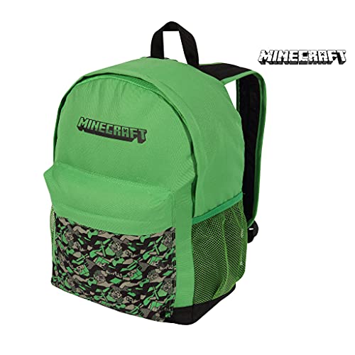 Mochila Minecraft Camo Creeper para niños | Producto Oficial | Mochila de Regreso a la Escuela, Mochila para niños, Mochila para niños