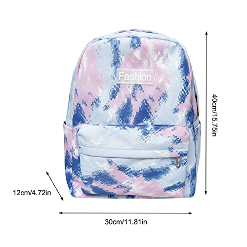 Mochila para niñas: mochila para niñas adolescentes, mochila escolar ligera de poliéster impermeable, mochilas coloridas con estampado de teñido anudado, regalos para niñas adolescentes para Navidad y