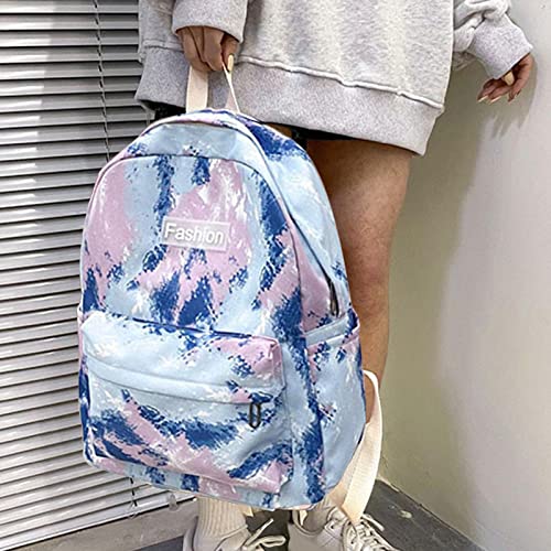 Mochila para niñas: mochila para niñas adolescentes, mochila escolar ligera de poliéster impermeable, mochilas coloridas con estampado de teñido anudado, regalos para niñas adolescentes para Navidad y