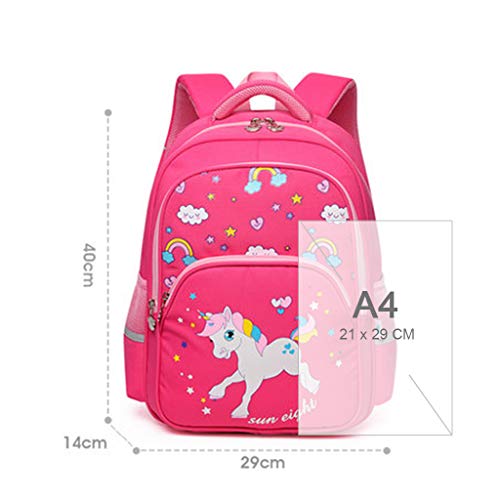 Mochila para Niñas Mochila Unicornio, Mochila Escolar Primaria para Chica Gran Capacidad Mochila Escolar Ergonómica Ligera Bolsas Escolares para Niños Estudiantes 7-11 años