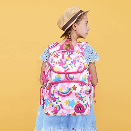 Mochila para Niñas, Unicornio Mochilas Escolares Juveniles, Primaria Mochila Infantil 16" Gran Capacidad Colegio Viajes Mochilas con Tira Reflectante, Regalos para Adolescentes, Negra