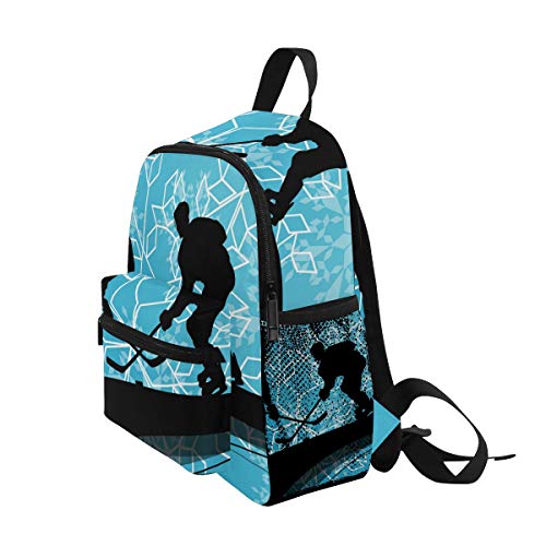 Mochila para niños Jugadores de Hockey sobre Hielo Bolsa de Preescolar Deportiva para niños pequeños Niñas Niños