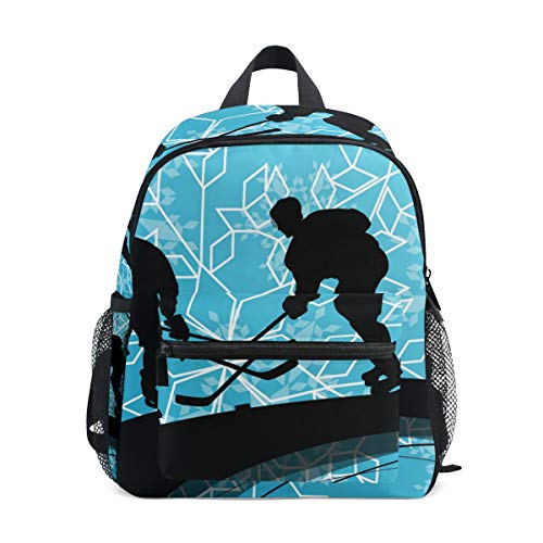 Mochila para niños Jugadores de Hockey sobre Hielo Bolsa de Preescolar Deportiva para niños pequeños Niñas Niños