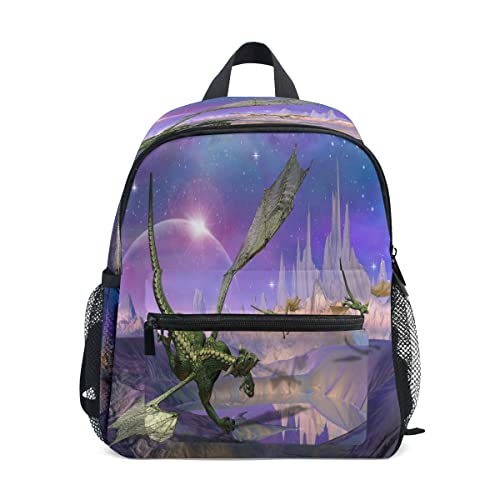 Mochila para niños pequeños con diseño de dinosaurios, pterosaurio, fantasía, dragón, guerra, para niños, para regreso a la escuela, mini mochila de viaje Kawaii