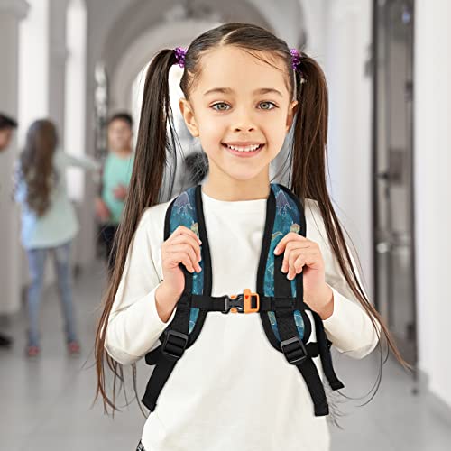 Mochila para niños pequeños, diseño de dinosaurios de fantasía para niños de regreso a la escuela, mini mochila de viaje Kawaii