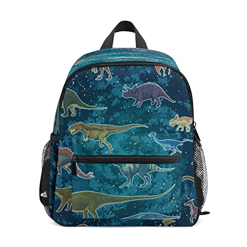 Mochila para niños pequeños, diseño de dinosaurios de fantasía para niños de regreso a la escuela, mini mochila de viaje Kawaii