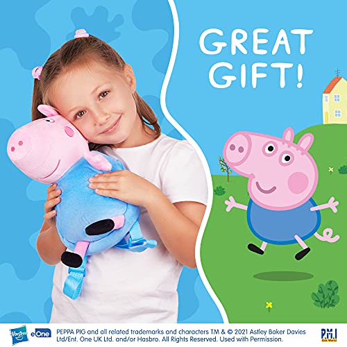 Mochila Peppa Pig |Mochila de Peluche para niños pequeños | Colecciona los 4 Miembros de la Familia Peppa Pig | Mochila de George Pig para niños y niñas | por P.M.I.