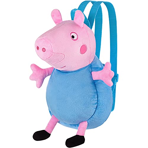 Mochila Peppa Pig |Mochila de Peluche para niños pequeños | Colecciona los 4 Miembros de la Familia Peppa Pig | Mochila de George Pig para niños y niñas | por P.M.I.