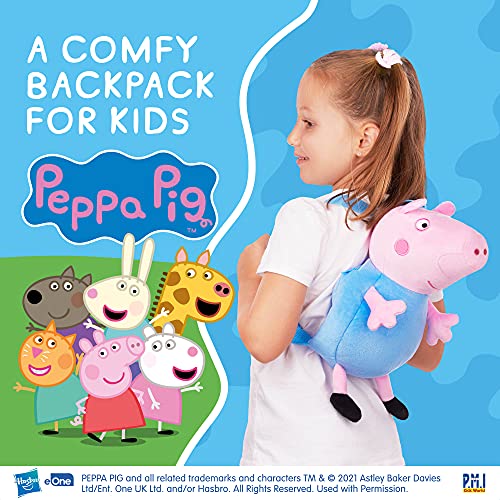 Mochila Peppa Pig |Mochila de Peluche para niños pequeños | Colecciona los 4 Miembros de la Familia Peppa Pig | Mochila de George Pig para niños y niñas | por P.M.I.