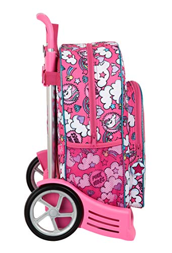 Mochila Safta 180 Espalda Ergonómica con Carro Safta Evolution de Minnie Mouse, Multicolor