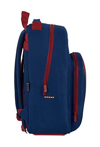 Mochila Safta Escolar de F.C. Barcelona 1ª Equipación 20/21, Adaptable a Carro, 320x150x420 mm