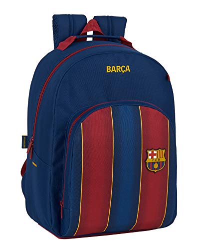 Mochila Safta Escolar de F.C. Barcelona 1ª Equipación 20/21, Adaptable a Carro, 320x150x420 mm