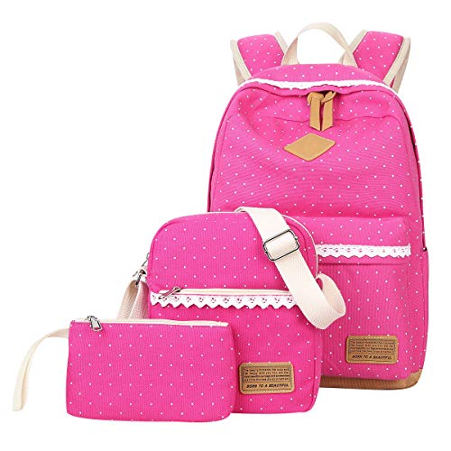 Mochilas Escolares Juveniles Chicas Mochila Escolar Juvenil Mochilas Colegio Instituto Universitarias Mujer Bolsos Escolares para Secundaria Portatil Viaje Bolsa de Hombro Estuche de Lápices Rosa