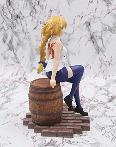 Modelo De Acción Destino Noche Barril De Vino Jeanne of ARC Sentada Ropa Casual Figura 20Cm Diseño Premium, Detalle Y Articulación,Modelo De Coleccionable De