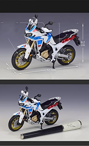 Modelo de motocicleta de juguete , 1:18 Compatible con HON-DA AFRICA TWIN AVENTURE ANTERIOR ESTÁTICA MORE VEHÍCULOS COLECCIONIOS PASUBLES DE COLECCIÓN MOTOCLETA MODELO JUGUETES Motocicleta de juguete