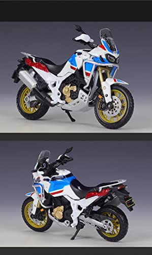 Modelo de motocicleta de juguete , 1:18 Compatible con HON-DA AFRICA TWIN AVENTURE ANTERIOR ESTÁTICA MORE VEHÍCULOS COLECCIONIOS PASUBLES DE COLECCIÓN MOTOCLETA MODELO JUGUETES Motocicleta de juguete