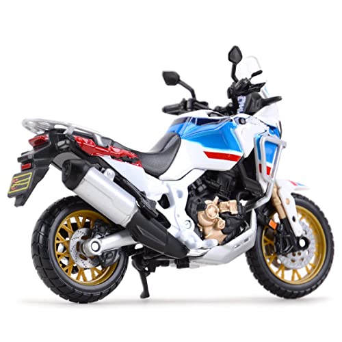 Modelo de motocicleta de juguete , 1:18 Compatible con HON-DA AFRICA TWIN AVENTURE ANTERIOR ESTÁTICA MORE VEHÍCULOS COLECCIONIOS PASUBLES DE COLECCIÓN MOTOCLETA MODELO JUGUETES Motocicleta de juguete