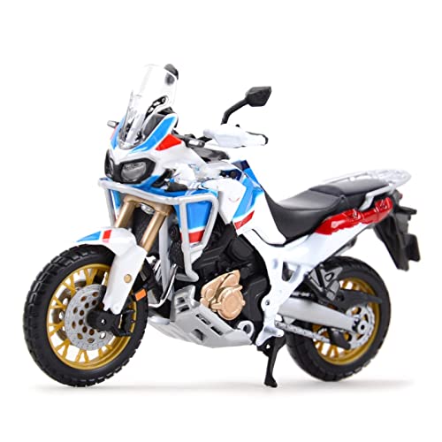 Modelo de motocicleta de juguete , 1:18 Compatible con HON-DA AFRICA TWIN AVENTURE ANTERIOR ESTÁTICA MORE VEHÍCULOS COLECCIONIOS PASUBLES DE COLECCIÓN MOTOCLETA MODELO JUGUETES Motocicleta de juguete