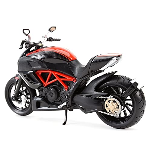 Modelo de Motocicleta para Du-ca-ti Diavel 1:12, Vehículos Fundidos A Presión De Color Rojo Carbón, Pasatiempos Coleccionables, Modelo De Motocicleta, Juguetes, Decoración De Coche