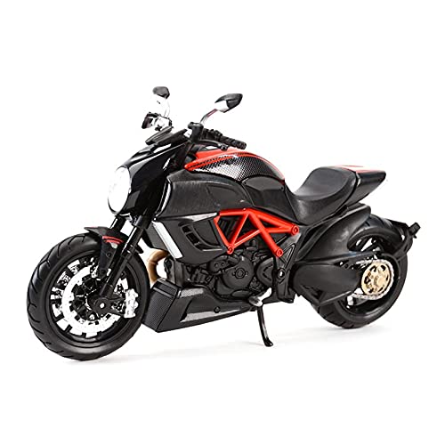 Modelo de Motocicleta para Du-ca-ti Diavel 1:12, Vehículos Fundidos A Presión De Color Rojo Carbón, Pasatiempos Coleccionables, Modelo De Motocicleta, Juguetes, Decoración De Coche