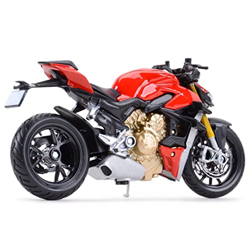 Modelo de Motocicleta para Du-ca-ti Super Naked V4 S 1:18 Vehículos De Fundición Estática Coleccionables Pasatiempos Modelo De Motocicleta Juguetes