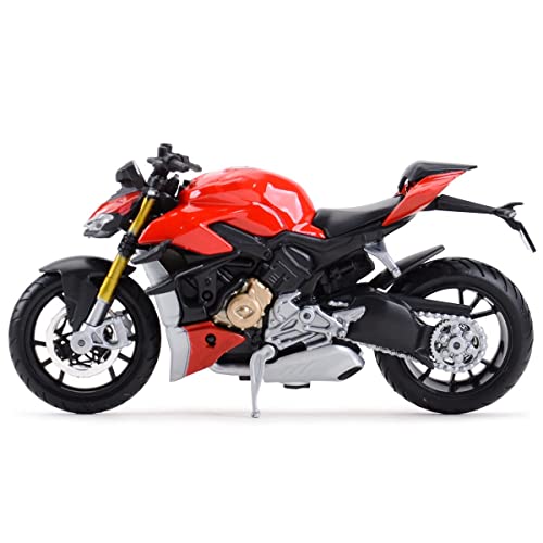 Modelo de Motocicleta para Du-ca-ti Super Naked V4 S 1:18 Vehículos De Fundición Estática Coleccionables Pasatiempos Modelo De Motocicleta Juguetes