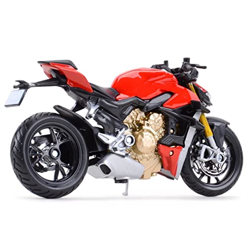 Modelo de Motocicleta para Du-Cati Super Naked V4 S 1:18 Vehículos De Fundición Estática Coleccionables Pasatiempos Modelo De Motocicleta Juguetes Regalo De Cumpleaños