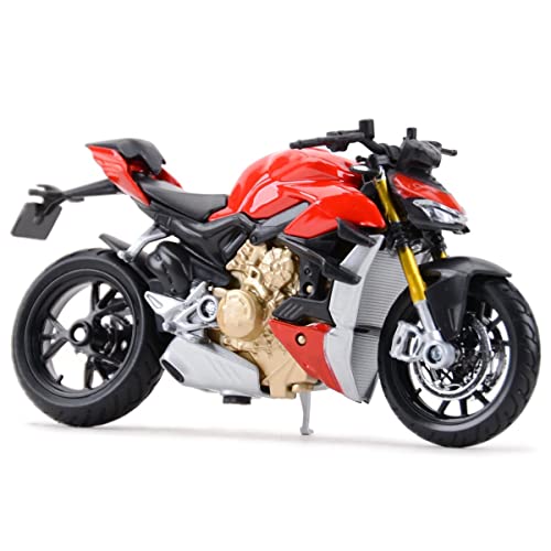 Modelo de Motocicleta para Du-Cati Super Naked V4 S 1:18 Vehículos De Fundición Estática Coleccionables Pasatiempos Modelo De Motocicleta Juguetes Regalo De Cumpleaños