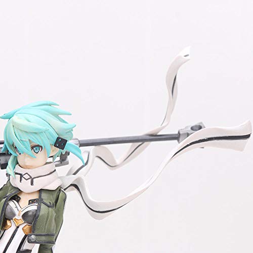 Modelo de Personaje Anime Anime Sword Art Online Figurine Gun Gale Online Asada Shino Figura Pvc Modelo de coleccionista Juguete Alto Aproximadamente 21Cm Adornos Coleccionables Juguete Animaciones